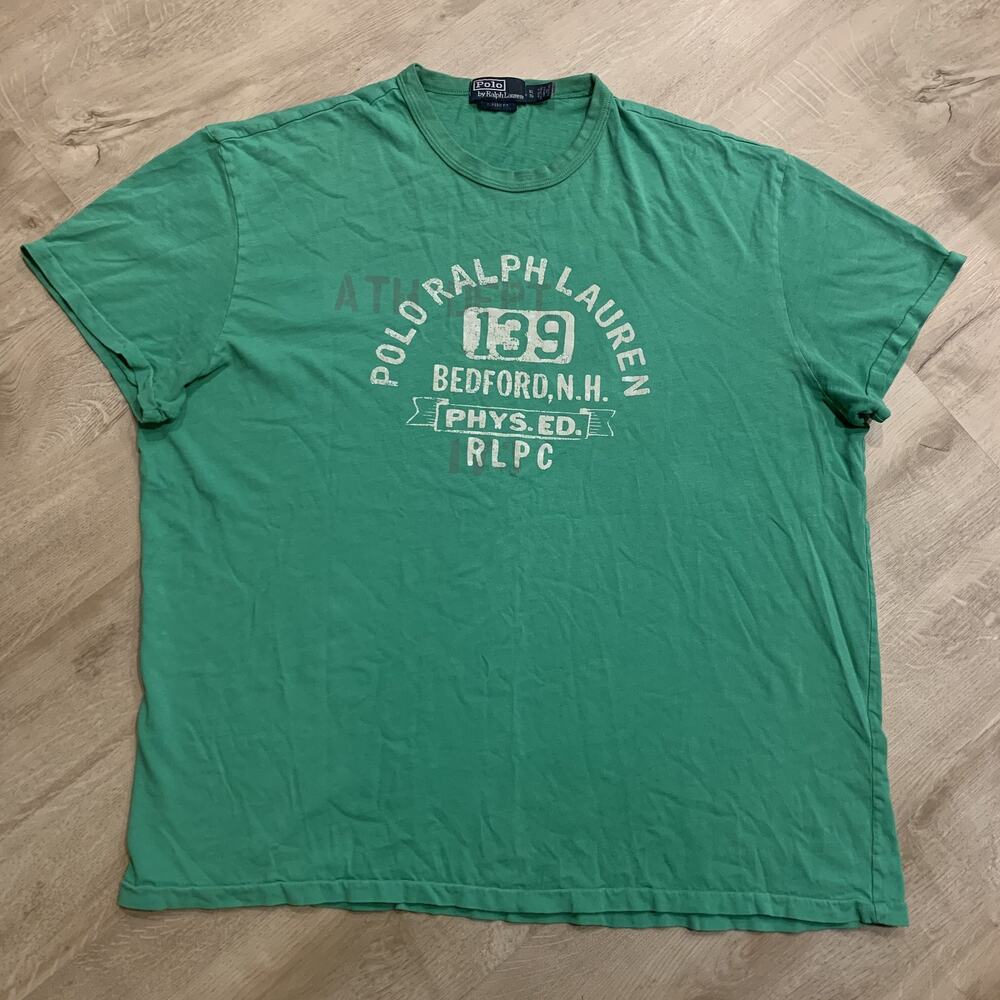 Polo Ralph Lauren Phys Ed RLPC T-Shirt Men's XL Green Bedford, NH 139 Tee